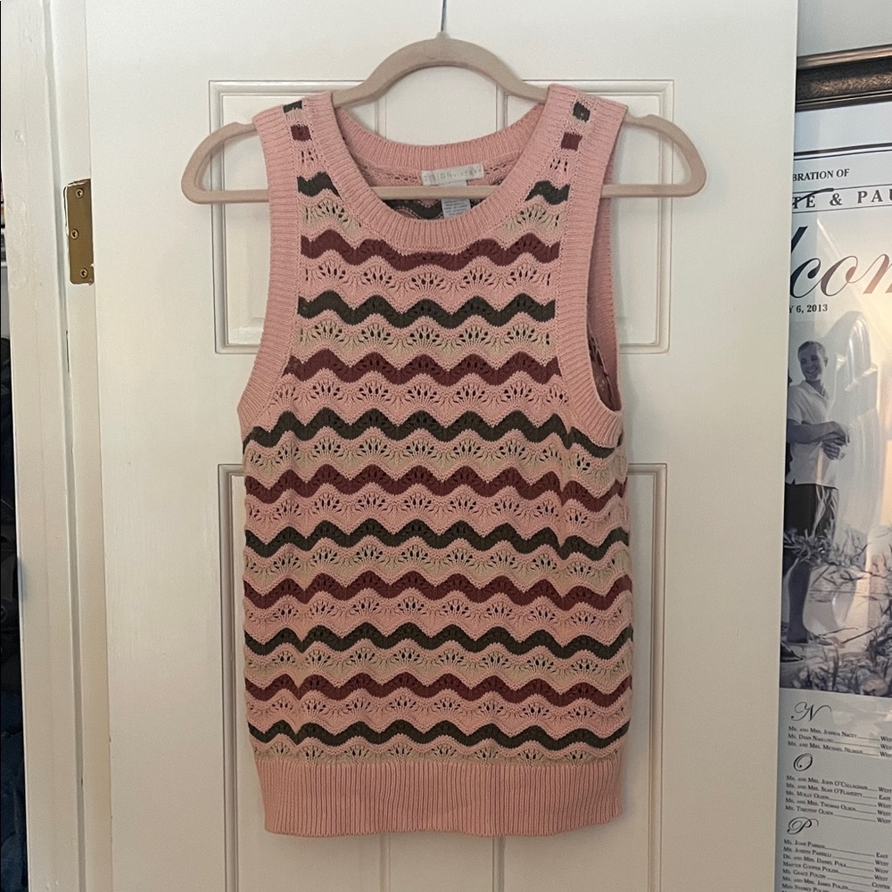 Signature Pink and Green Knit Top